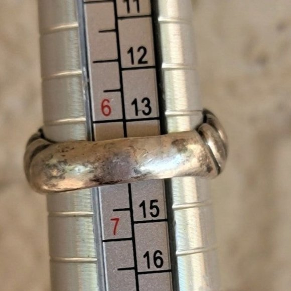 Chunky Southwest Native American chunky curved ribbed malachite 925 sterling rin - Picture 5 of 12